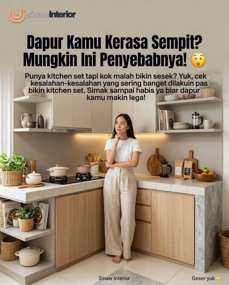 Kesalahan Membuat Kitchen Set yang Sering Membuat Dapur Terasa Sempit